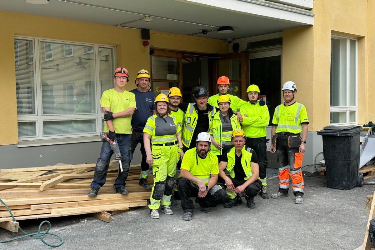 VARATEKin rakennustiimi työmaalla